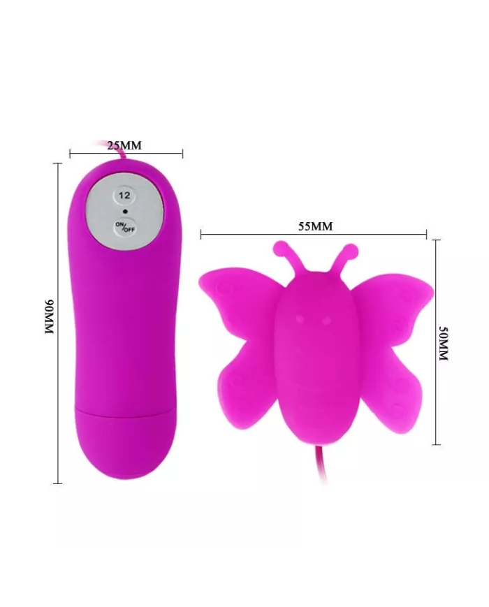 BAILE - LOVE EGGS STIMULATEUR DE CLITORIS PAPILLON 12 VITESSES TÉLÉCOMMANDE LILAS