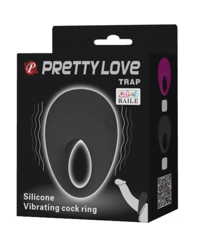 PRETTY LOVE - TRAP ANNEAU VIBRATEUR NOIR