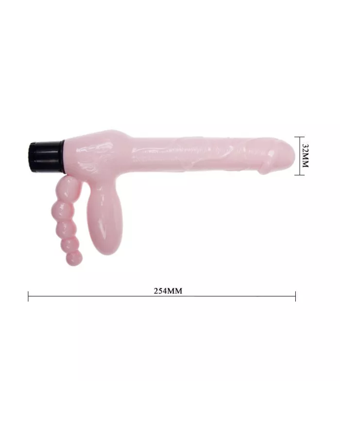 BAILE - HARNAIS SANS CORDE TPR AVEC VIBRATION ET STIMULATION ANAL 25.4 CM BAILE - HARNAIS SANS CORDE TPR AVEC VIBRATION ET STIMULATION ANAL 25.4 CM