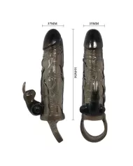 BAILE - COUVRE-PÉNIS BRAVE MAN AVEC LAPIN NOIR 16.5 CM BAILE - COUVRE-PÉNIS BRAVE MAN AVEC LAPIN NOIR 16.5 CM