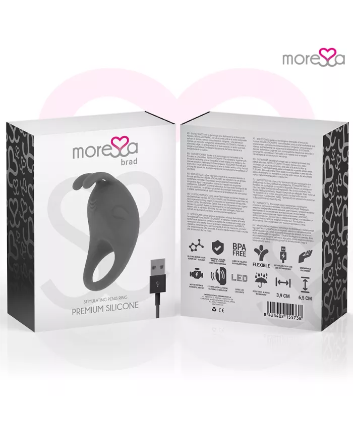 MORESSA - BRAD PREMIUM SILICONE RECHARGEABLE NOIR