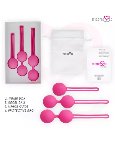 MORESSA - OSIAN SET PREMIUM SILICONE ROSE (Osian One - 51 g | Osian Two - 101 g | Osian Three 85 g)
