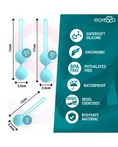 MORESSA - ENSEMBLE OSIAN SILICONE TURQUOISE PREMIUM