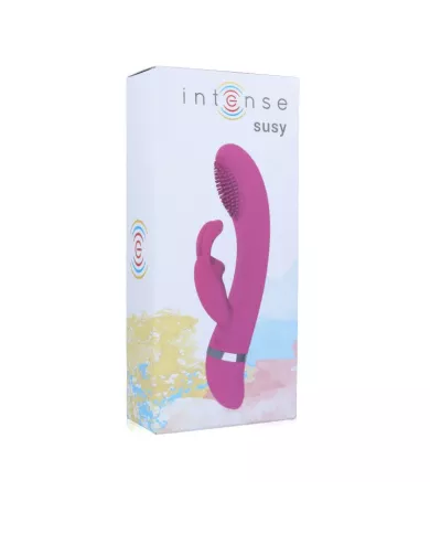 INTENSE - VIBRATEUR OSCILLANT SUSY SILICONE LAPIN ROSE