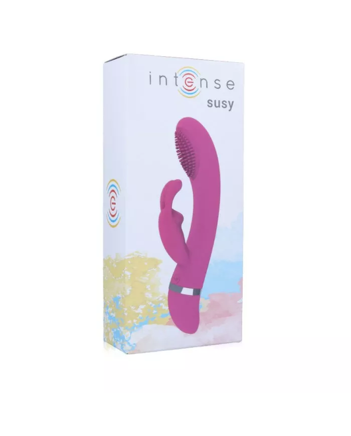 INTENSE - VIBRATEUR OSCILLANT SUSY SILICONE LAPIN ROSE