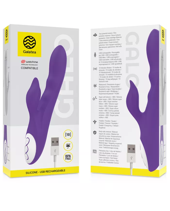 GALATEA - VIBRATEUR GALO LILAS COMPATIBLE AVEC LA TECHNOLOGIE SANS FIL WATCHME