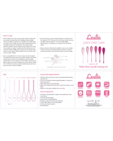 LESLIE - KEGEL FIT ENSEMBLE D'ENTRAÃŽNEMENT MUSCULAIRE PELVIEN 6 PCS LESLIE - KEGEL FIT ENSEMBLE D'ENTRAÃŽNEMENT MUSCULAIRE PELVIEN 6 PCS