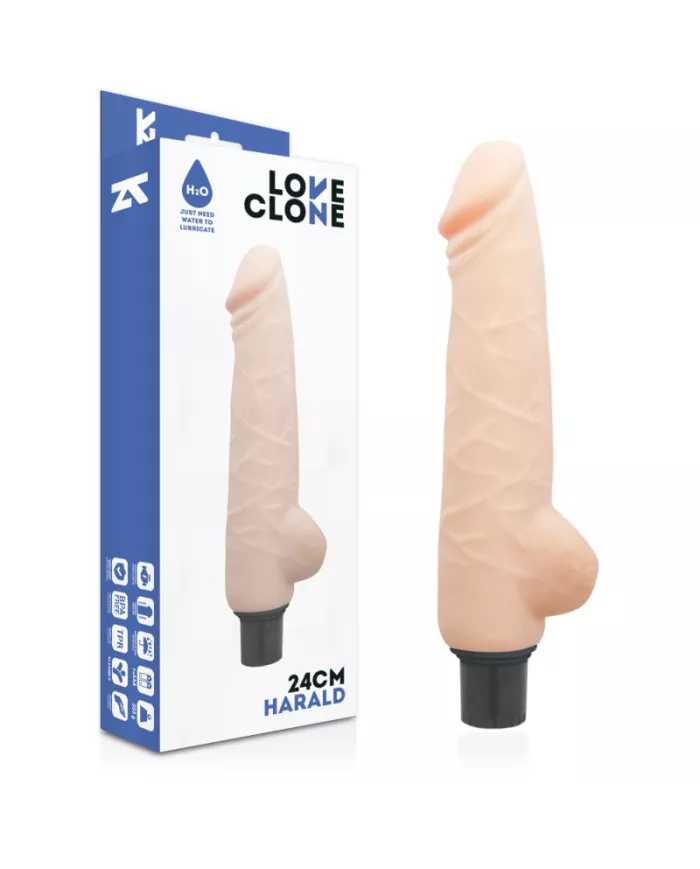 LOVECLONE - VIBRATEUR AUTOLUBRIFIANT HARALD 24 CM -O- 4 CM