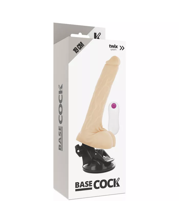 BASECOCK - VIBRATEUR NATUREL RÉALISTE TÉLÉCOMMANDE 19 CM -O- 4 CM
