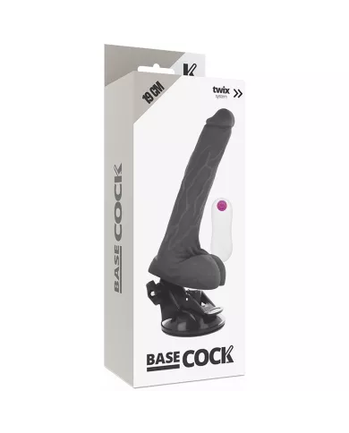 BASECOCK - VIBRATEUR RÉALISTE TÉLÉCOMMANDE NOIR 19 CM -O- 4 CM BASECOCK - VIBRATEUR RÉALISTE TÉLÉCOMMANDE NOIR 19 CM -O- 4 CM