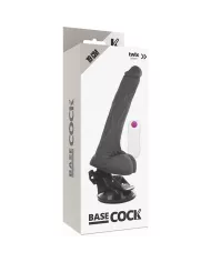 BASECOCK - VIBRATEUR RÉALISTE TÉLÉCOMMANDE NOIR 19 CM -O- 4 CM