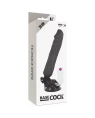BASECOCK - VIBRATEUR RÉALISTE TÉLÉCOMMANDE NOIR 20 CM -O- 4 CM