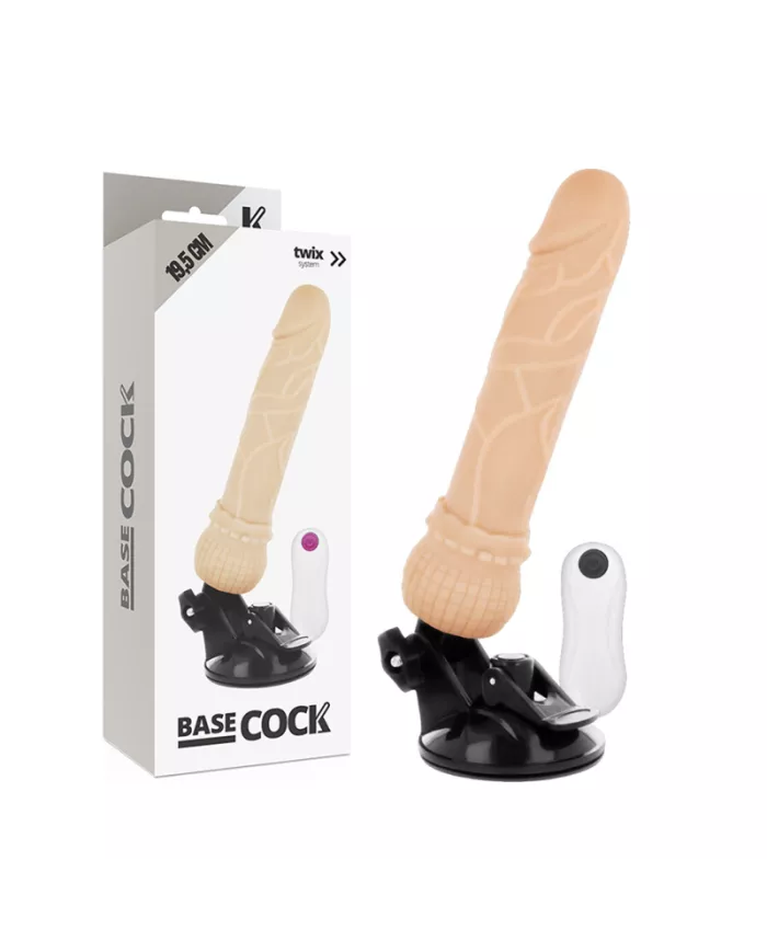 BASECOCK - VIBRATEUR TÉLÉCOMMANDE NATUREL RÉALISTE 19.5 CM -O- 4 CM