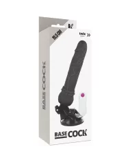 BASECOCK - VIBRATEUR RÉALISTE TÉLÉCOMMANDE NOIR 19.5 CM -O- 4 CM