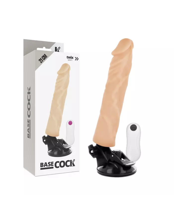 BASECOCK - VIBRATEUR RÉALISTE TÉLÉCOMMANDE NATUREL 21 CM -O- 4 CM