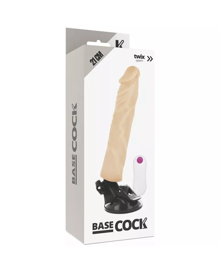 BASECOCK - VIBRATEUR RÉALISTE TÉLÉCOMMANDE NATUREL 21 CM -O- 4 CM