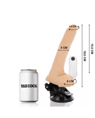 BASECOCK - VIBRATEUR ARTICULABLE TÉLÉCOMMANDE NATUREL 18.5 CM -O- 4 CM