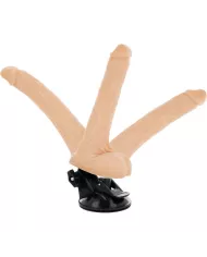 BASECOCK - VIBRATEUR ARTICULABLE TÉLÉCOMMANDE NATUREL 18.5 CM -O- 4 CM