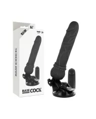 BASECOCK - VIBRATEUR RÉALISTE TÉLÉCOMMANDE NOIR 19.5 CM -O- 4 CM