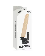 BASECOCK - VIBRATEUR RÉALISTE TÉLÉCOMMANDE NATUREL 21 CM -O- 4 CM