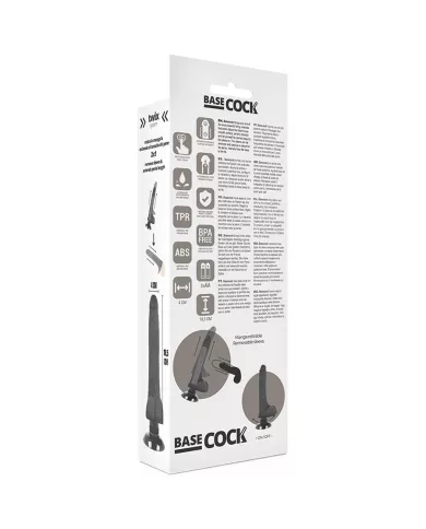 BASECOCK - VIBRATEUR RÉALISTE 2-1 NOIR 18.5 CM -O- 4 CM BASECOCK - VIBRATEUR RÉALISTE 2-1 NOIR 18.5 CM -O- 4 CM