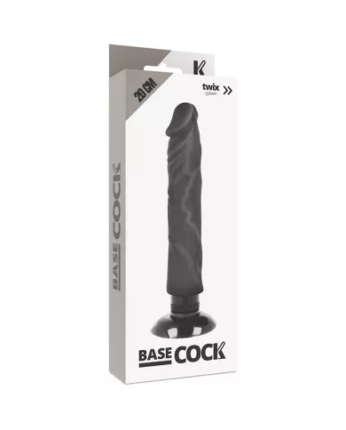 BASECOCK - VIBRATEUR RÉALISTE 2-1 NOIR 20 CM -O- 4 CM BASECOCK - VIBRATEUR RÉALISTE 2-1 NOIR 20 CM -O- 4 CM