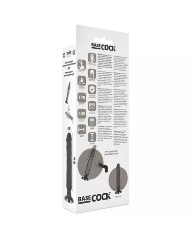 BASECOCK - VIBRATEUR RÉALISTE 2-1 NOIR 20 CM -O- 4 CM BASECOCK - VIBRATEUR RÉALISTE 2-1 NOIR 20 CM -O- 4 CM