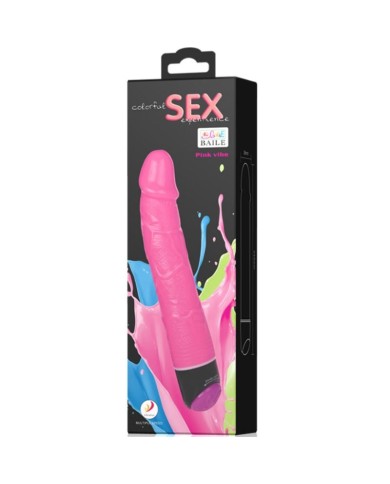 BAILE - VIBRATEUR RÉALISTE SEXE COLORÉ ROSE 23 CM