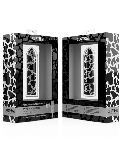 CUSTOM BULLETS - PERSONNALISÉS RECHARGEABLE VACHE 10 INTENSITIES