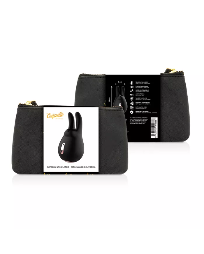 COQUETTE CHIC DESIRE - STIMULATEUR CLITORIAL NOIR / OR COQUETTE CHIC DESIRE - STIMULATEUR CLITORIAL NOIR / OR