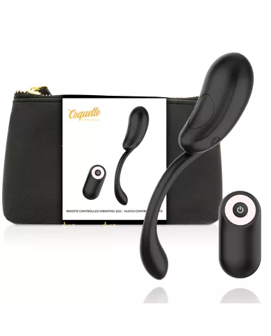 COQUETTE CHIC DESIRE - OEUF VIBRANT TÉLÉCOMMANDE RECHARGEABLE NOIR/OR