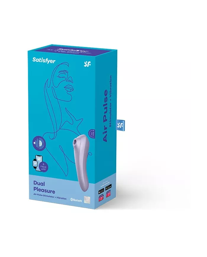 SATISFYER - VIBRATEUR DUAL PLEASURE AIR PULSE MAUVE SATISFYER - VIBRATEUR DUAL PLEASURE AIR PULSE MAUVE