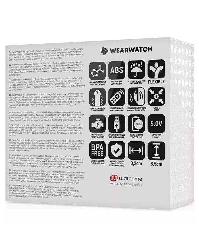 WEARWATCH - WATCHME VIBRATEUR DOUBLE TECHNOLOGIE FUCHSIA / NEIGE
