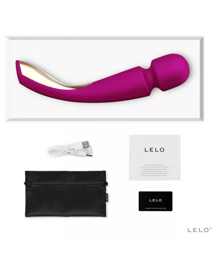 LELO - SMART WAND MEDIUM 2 MASSEUR ROSE PROFONDE LELO - SMART WAND MEDIUM 2 MASSEUR ROSE PROFONDE