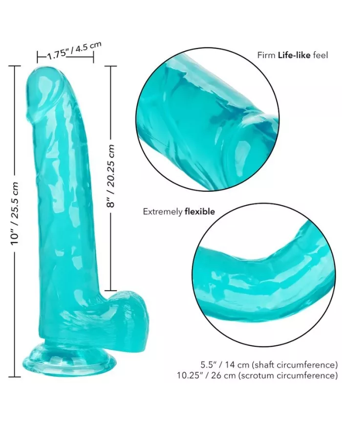 CALEXOTICS - GODE TAILLE REINE BLEU 20.3 CM CALEXOTICS - GODE TAILLE REINE BLEU 20.3 CM