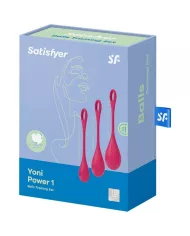 SATISFYER - ENSEMBLE ENTRAÎNEMENT YONI POWER 1 ROUGE