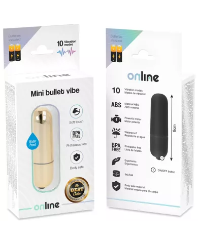 ONLINE - MINI BALLE VIBRANTE DORÉE