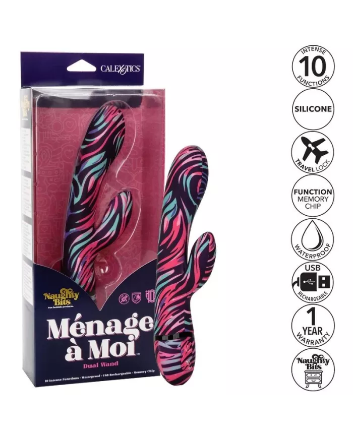 CALEXOTICS - MENAGE A MOI VIBRATEUR DOUBLE BAGUETTE CALEXOTICS - MENAGE A MOI VIBRATEUR DOUBLE BAGUETTE