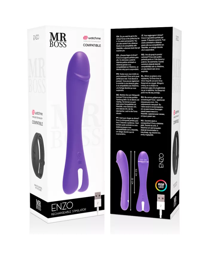 MR BOSS - ENZO VIBRATEUR WATCHME TECHNOLOGIE SANS FIL COMPATIBLE MR BOSS - ENZO VIBRATEUR WATCHME TECHNOLOGIE SANS FIL COMPATIBLE