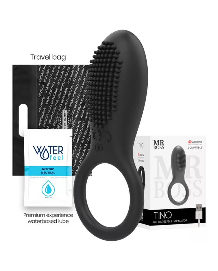MR BOSS - BAGUE STIMULATEUR TINO COMPATIBLE AVEC LA TECHNOLOGIE SANS FIL WATCHME
