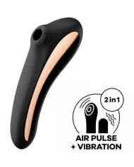 SATISFYER - VIBRATEUR DUAL KISS AIR PULSE NOIR SATISFYER - VIBRATEUR DUAL KISS AIR PULSE NOIR