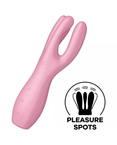 SATISFYER - VIBRATEUR THREESOME 3 ROSE