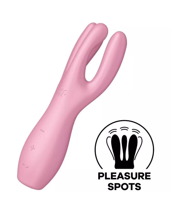 SATISFYER - VIBRATEUR THREESOME 3 ROSE SATISFYER - VIBRATEUR THREESOME 3 ROSE