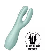 SATISFYER - VIBRATEUR THREESOME 3 MENTHE SATISFYER - VIBRATEUR THREESOME 3 MENTHE