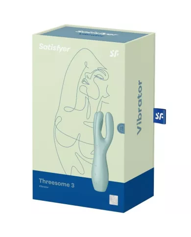 SATISFYER - VIBRATEUR THREESOME 3 MENTHE