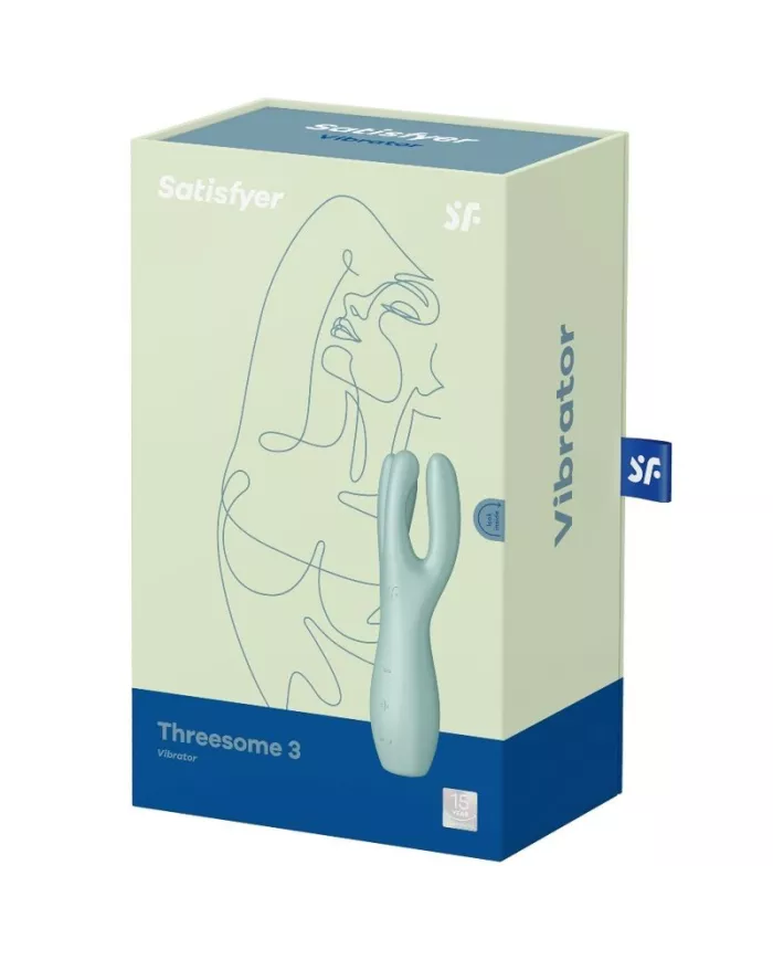SATISFYER - VIBRATEUR THREESOME 3 MENTHE SATISFYER - VIBRATEUR THREESOME 3 MENTHE
