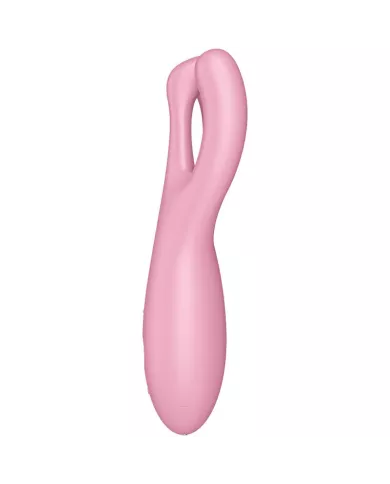 SATISFYER - APPLICATION VIBRATEUR THREESOME 4 ROSE