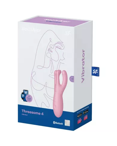 SATISFYER - APPLICATION VIBRATEUR THREESOME 4 ROSE