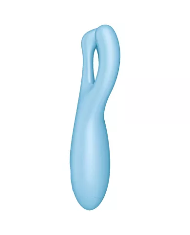 SATISFYER - APPLICATION VIBRATEUR THREESOME 4 BLEU