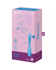 SATISFYER - APPLICATION MULTI VIBRATEUR G-SPOT FLEX 4+ BLEU